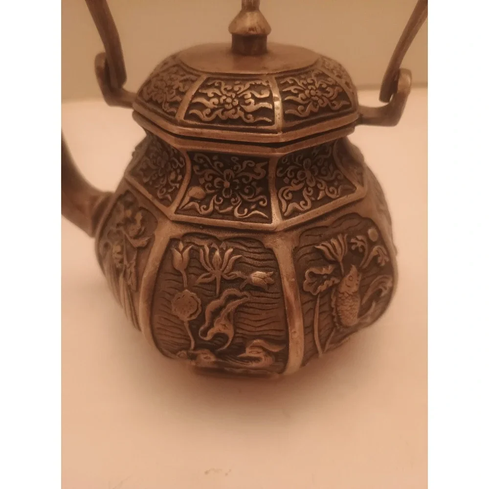 Chinese Miniature Teapot Late 19th Or Early 20th Century - Heavy Metal 4